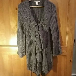 SALE!  Sarah Spencer Heather blue ruffle  sweater