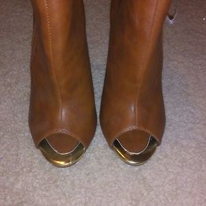 Brown ankle booties