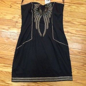 NWT Sexy black strapless dress