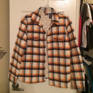 Plaid Roxy light weight button down jacket