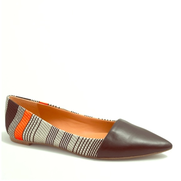 J. Crew Factory Shoes - HP🌟PM EDITOR PICK🌟Textured striped Amelia flats