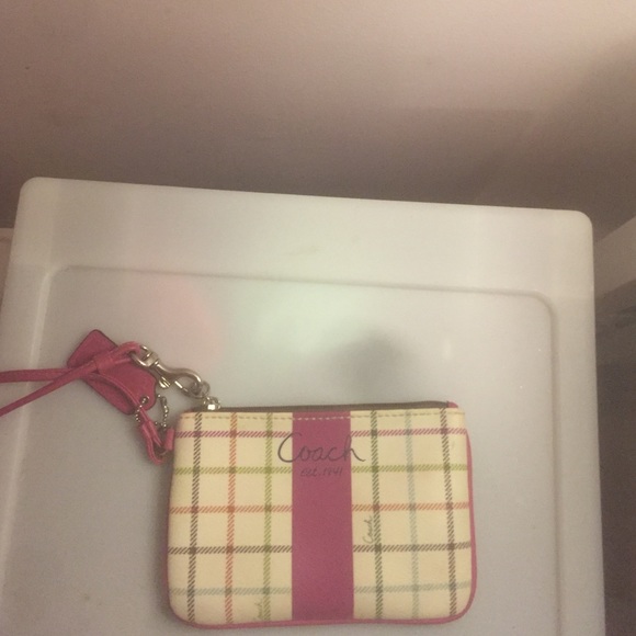 Leather Coach Wristlet