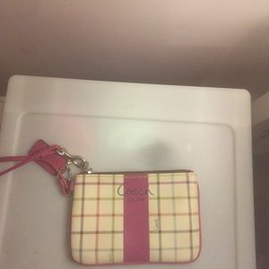 Leather Coach Wristlet