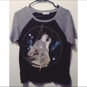 wolf lightning bolt tee. super soft! pretty.