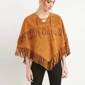V neck punk microsuede shawl