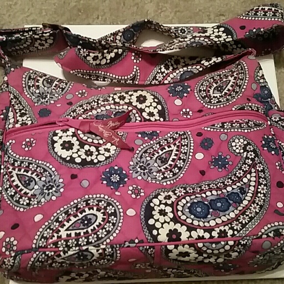 Vera Bradley Pink and Blue Paisley Crossbody Bag