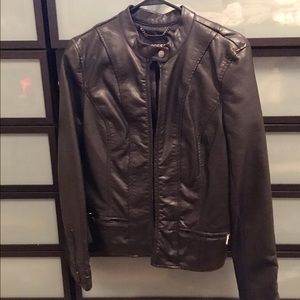 Express black leather jacket