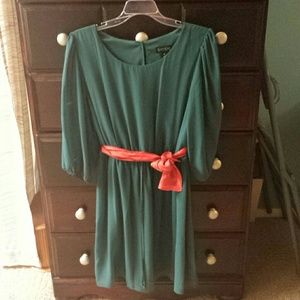 Emerald green lightweight holiday dress