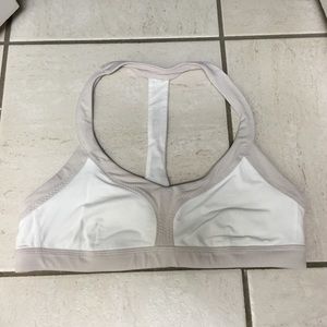 Lulu white/cream t-back bra.