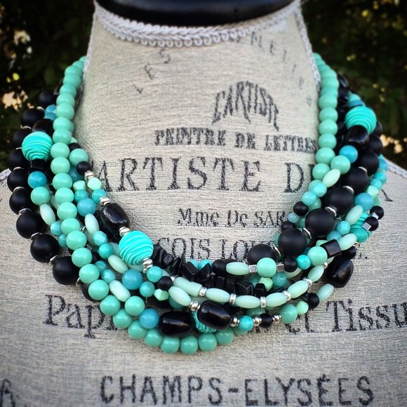 Multi strand statement necklace