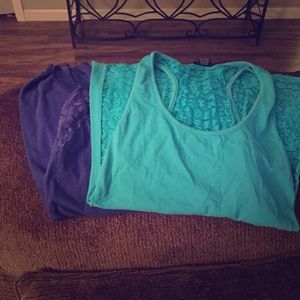Bundle Rue 21 Lace Back Tank and Purple Bozzolo