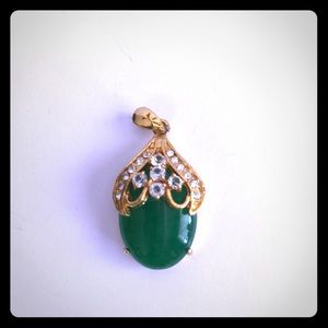 Jade & gold pendant