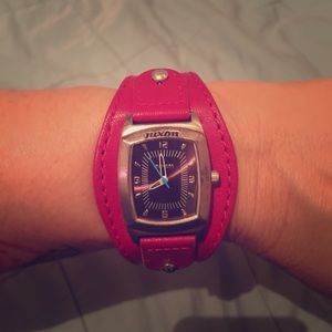 Nixon leather band watch