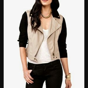 Contrast Trim Moto Jacket
