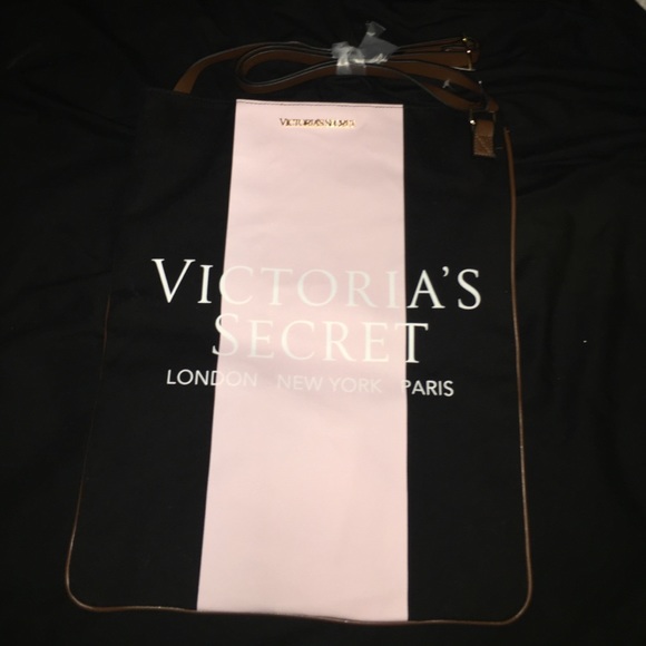 Pink and black VS cross body