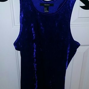 Faux velvet dress
