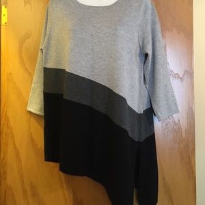 Tri-Color Angle Sweater