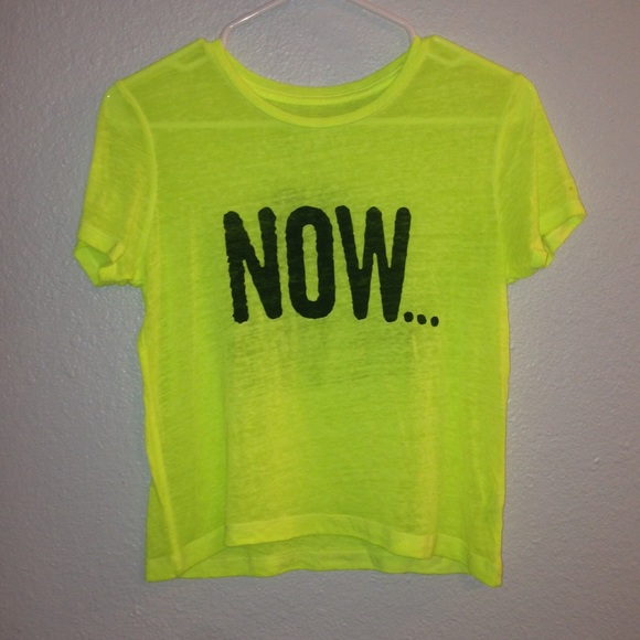 Neon yellow crop top