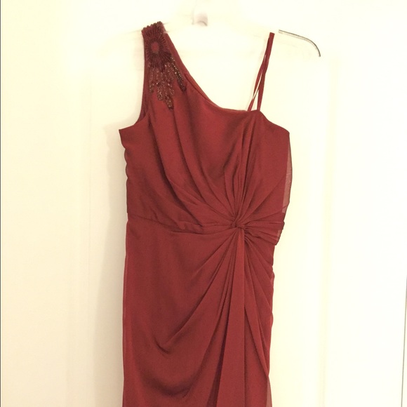 Red One Shoulder Cocktail Dress