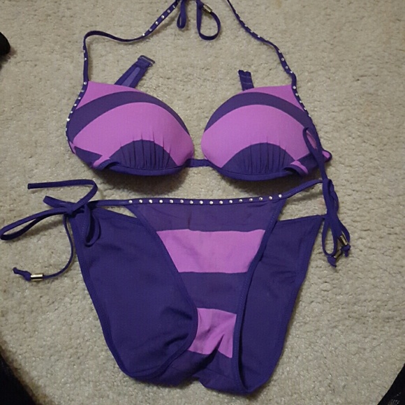 VICTORIA SECRETS STRIPED BIKINI
