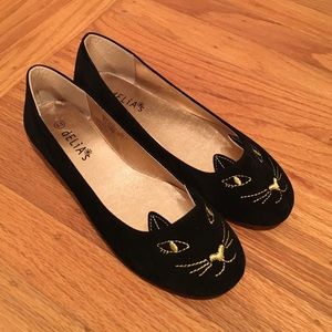 Cat face flats by Delia's