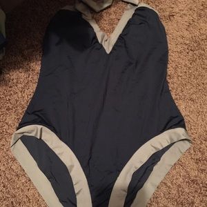 TRINA turk khaki and black one piece