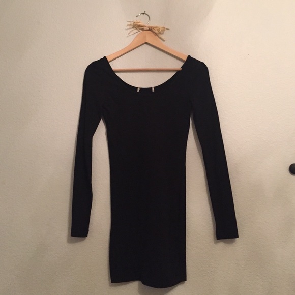 Knee length black dress