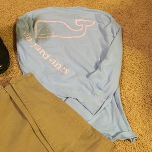 Light Blue Vineyard Vines Long Sleeve