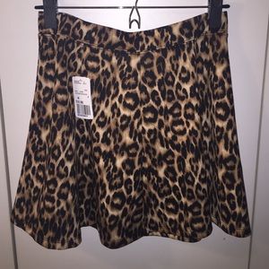 Forever 21 Cheetah Print Skater Skirt