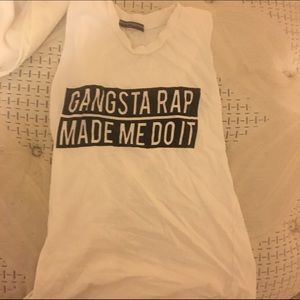 Gangsta rap made me do it muscle tee