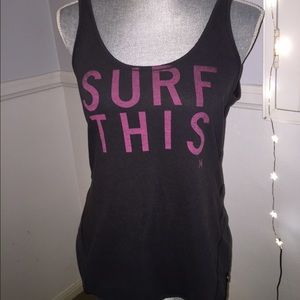 Surfer girl tank top Hurley "surf this" never worn