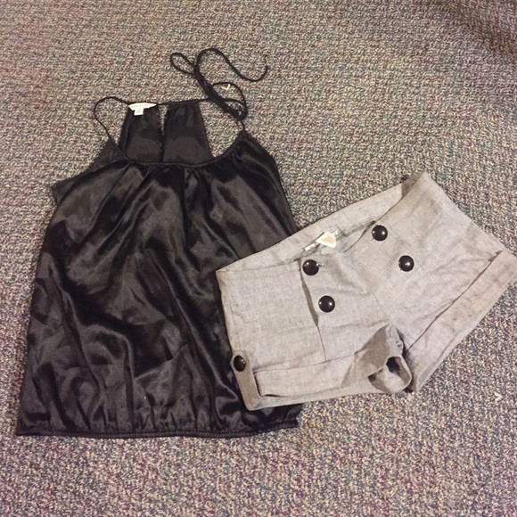 Black Halter and Dressy shorts