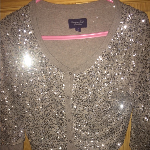 American Eagle sequin cardigan
