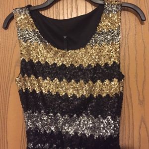 High Low Sequin Dress