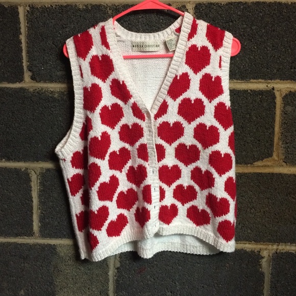 Marisa Christina Tops - Womens Medium Tacky Valentines Day heart Vest