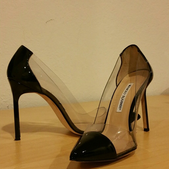 MANOLO BLAHNIK PVC BLACK PUMPS ADDITIONAL PIC - Picture 4 of 4