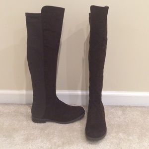 Brown Suede Tall Boots