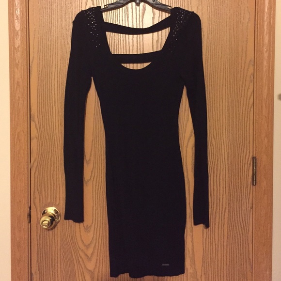 Guess long sleeve black dress