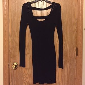 Guess long sleeve black dress
