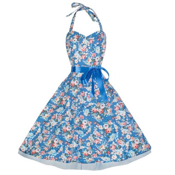 NWT Lindy Bop Halter Neck Swing Dress