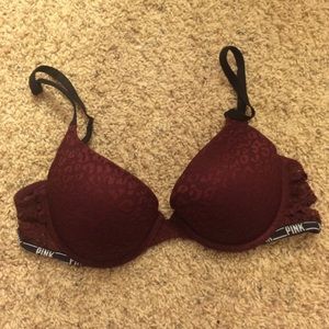 Maroon VS Lace Bra