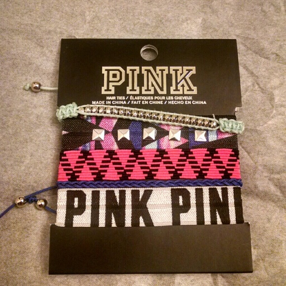 victoria secret pink Hair Ties And Bracelet