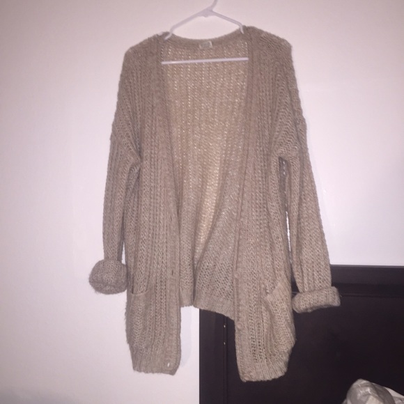 Oversized Cream Colored Cardigan