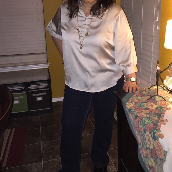 Beige dress barn blouse.