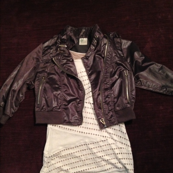 ❌SOLD❌ Silverish purple cropped jacket by