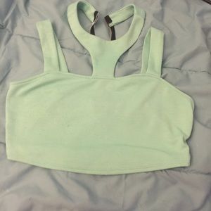 Mint green crop top