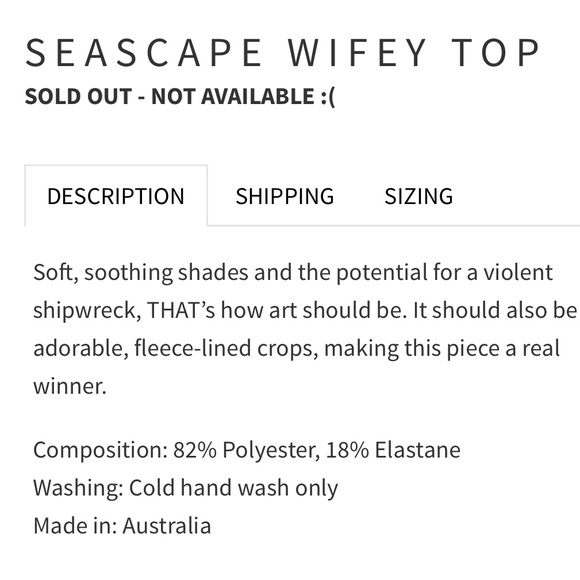 2015, Blackmilk Seascape Wifey Top - Picture 3 of 8