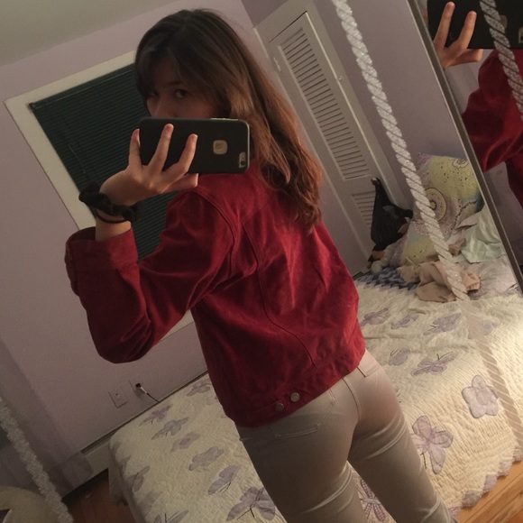 Red suede jacket - Picture 2 of 4
