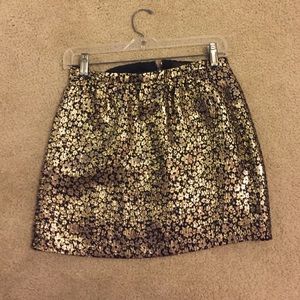 Metallic JCrew mini skirt
