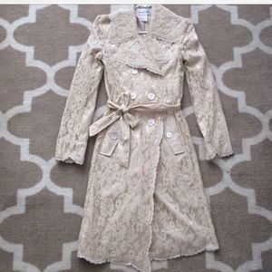 Newport News gorgeous lace trench coat